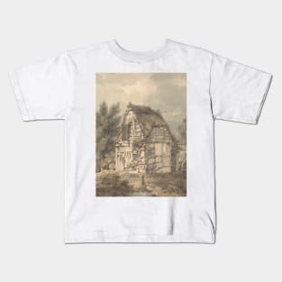 Half Timbered and Thatched Shack by Thomas Hearne Kids T-Shirt